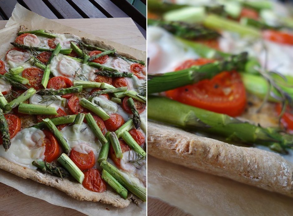 Vegane Pizza mit Spargel Ekulele Familienleben, Rezepte, Mode, Kosmetik, Reisen und Gesundheit