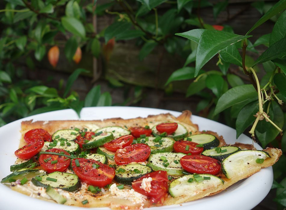 glutenfreie Pizza, Zucchini Pizza, Pizza ohne Weizen, ekulele, Frauke, foodblogger