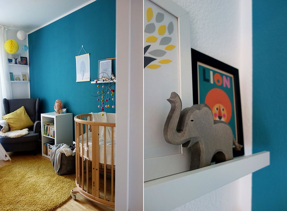 Babyzimmer Blau Gelb