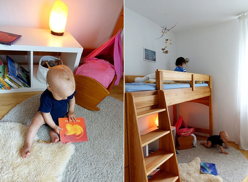 Bio Kinderbett, gesunder Schlaf, Hochbett, Kleinkind, halbhohes Bett, Einblick ins Kinderzimmer, Waldorf