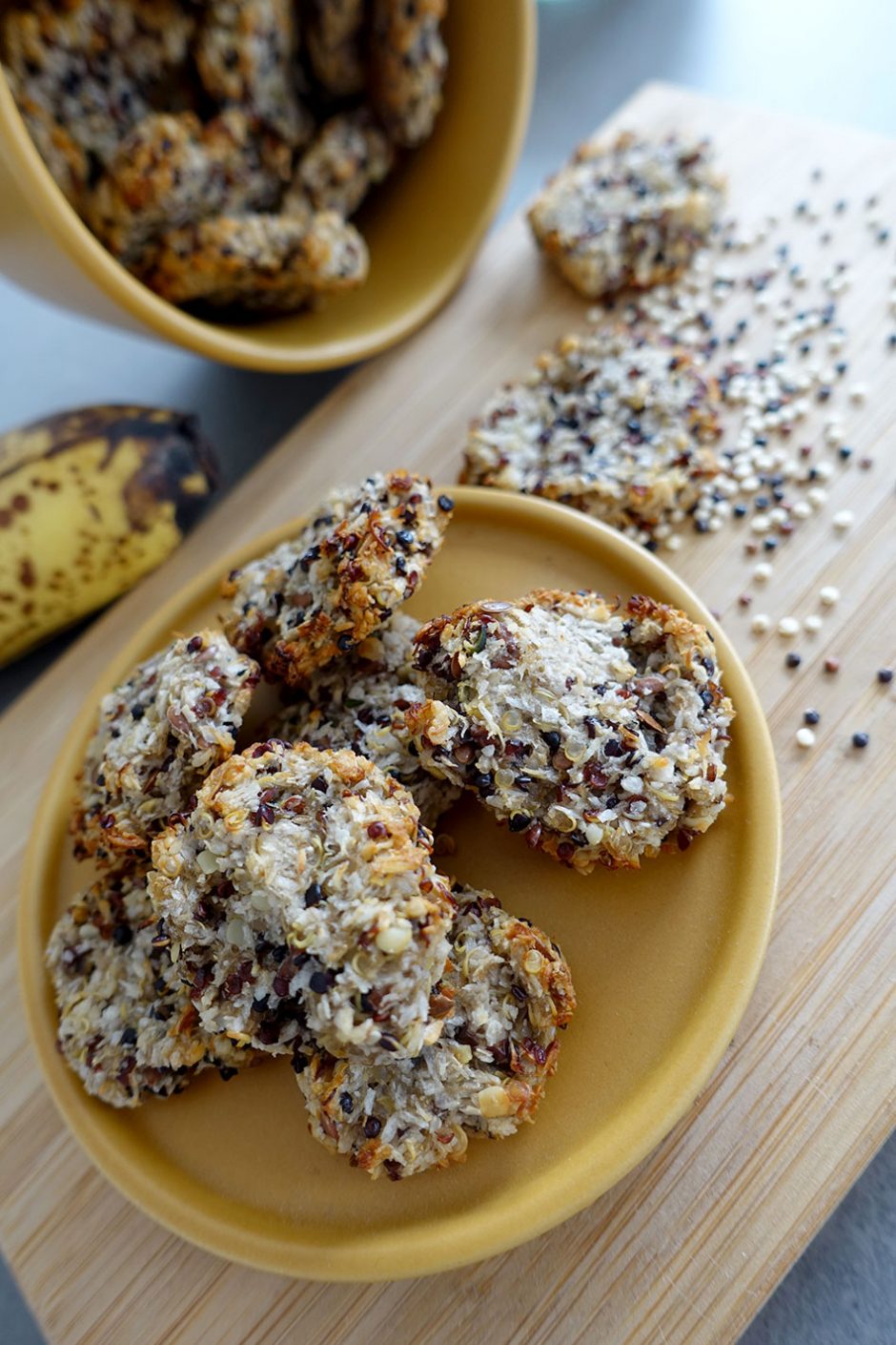 Quinoa-Kokos Kekse ohne Zucker - Glutenfrei und vegan